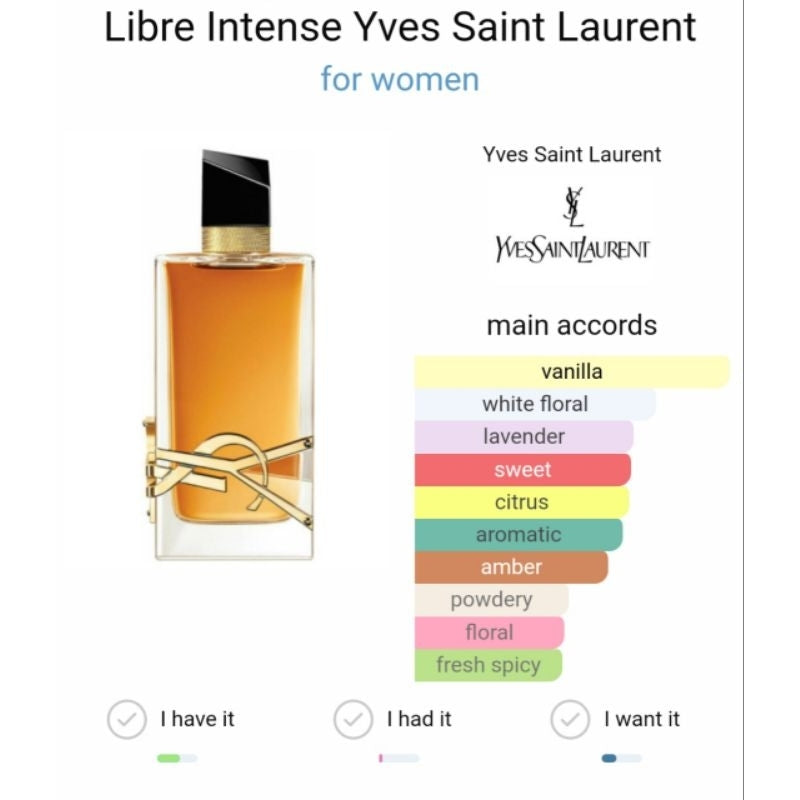 Yal Libree Eau De Perfume Intance 100ml For Women