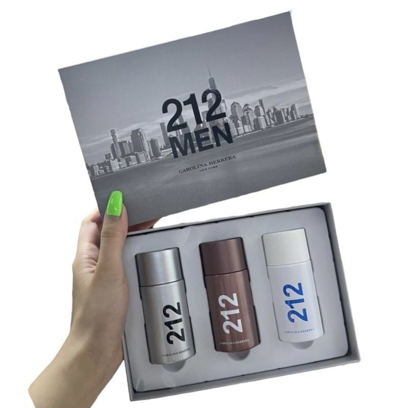 Best Of Carliena Herera 212 Men EDT 3x30ml (Perfume Gift Set ) For Him