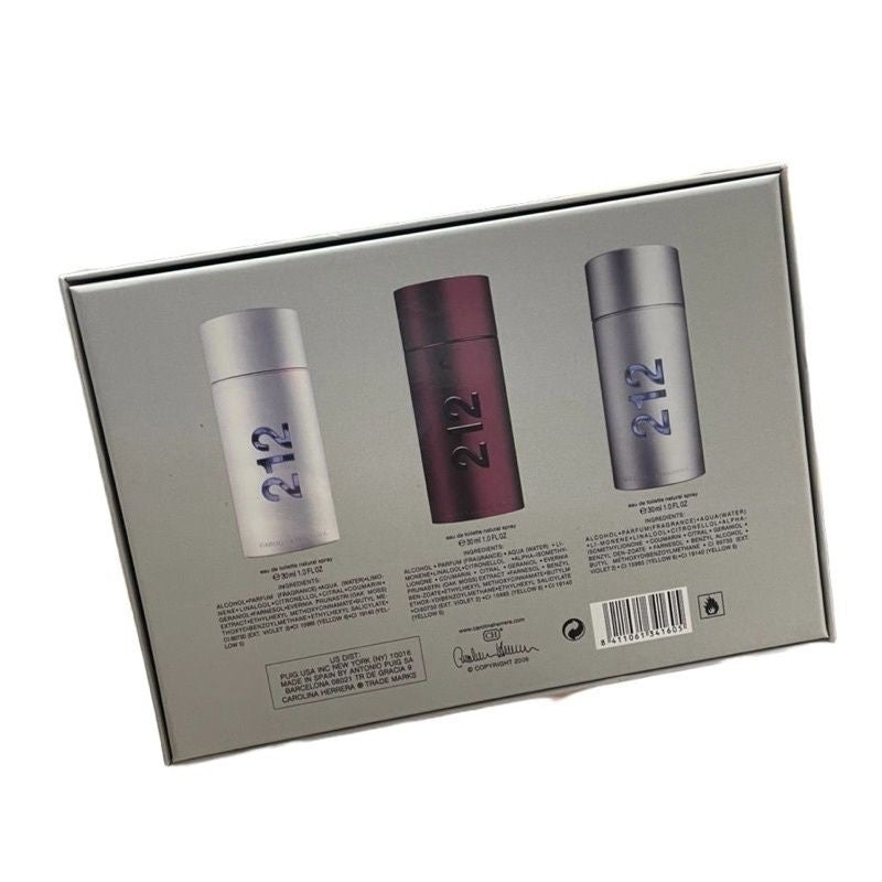 Best Of Carliena Herera 212 Men EDT 3x30ml (Perfume Gift Set ) For Him