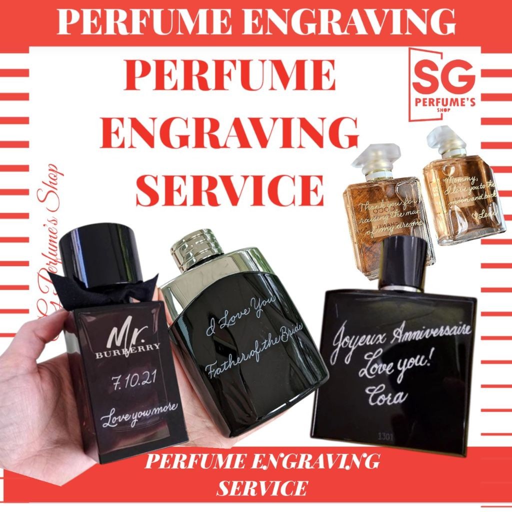 ⚡⚡💯% [Add-on Service] Perfume Personalization & Engraving Names & note Service within same day