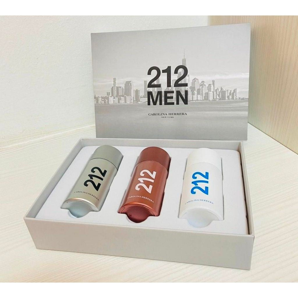 Best Of Carliena Herera 212 Men EDT 3x30ml (Perfume Gift Set ) For Him