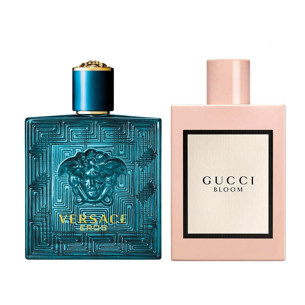 ⚡⚡💯%(Ori SG) 2 Pcs Combo (Eros EDT Men 100 ml +Gucci Bloom EDP Women 100 ml)